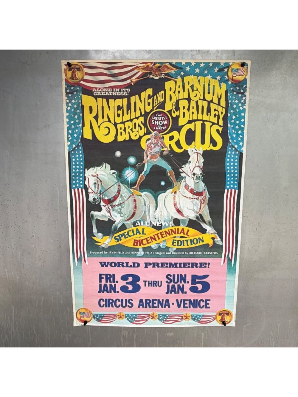 Ringling Bros And Barnum Bailey Circus Special Bicentennial Edition Poster